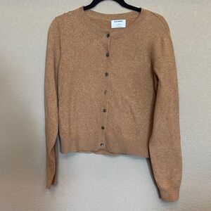 Old Navy Gold/Tan Knit Cardigan Sweater